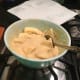 Dunk apples in batter.