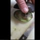 round object is the pit, or avocado seed.