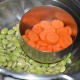 Step one: Cook the beans and diced carrots in a pressure cooker, in separate containers. Add a little salt to the beans while cooking.