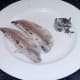 Skin is rubbed from mackerel fillets
