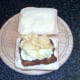 Crisps on cod and sauce