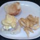 Salt and vinegar crisps on pickled chicken and mayo