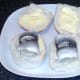 Pickled herring on bread rolls