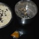 Step one: Keep the ingredients ready for making the dough. Grind as per instructions, to get a coarse paste.