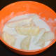 Step four: Soak the wedges in the batter. Take out each piece along with a uniform thin coating of the batter. Put them inside a zip-lock bag. Lock the zip.