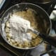 Stirring the flour mixture.