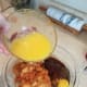 Add it to your mixture with your eggs.
