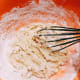 Use a whisker to mix ingredients until combine.