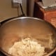 My chicken was already cooked and shredded, as I like to prep my chicken ahead of time for last minute meals. But it will work the same as raw in this recipe.