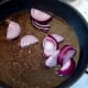 Onions are briefly flash fried in liver juices