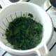 Kale is drained