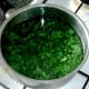 Kale is simmered in salted water