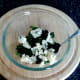 Kale is combined with Stilton cheese