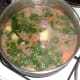 Kale and beef stew is ready to serve