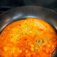 In another pan, cook the sauce.