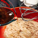 Pour in the date mixture.