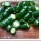 2. Cut each jalapeño crossways.