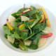 Plated salad is ready for tuna