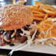 Bulgogi burger with fries