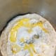Combine the flour, salt, melted butter or oil, vinegar, and warm water into the yeast mixture.