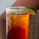 Highball glass: holds 8 to 12 oz.