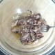 Sardines are mashed with the back of a fork