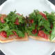 Chorizo salad on toast