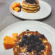 Top waffle French toast with fresh fruits of your choice.