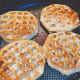 Flip the waffles to the other side after they turn golden brown.