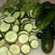 Cucumber slices.