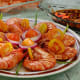 Shrimps and garnishes
