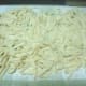 Noodles can be spread out on a tea towel to drain.