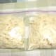 Noodles ready to go into the freezer.
