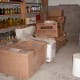 This is a very nice cellar. It was designed with the total needs of the farm in mind, so has lots of room for canned goods, as well as fresh. The boxes in the center contain beets, carrots, turnips, rutabagas, and potatoes.