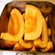 Pumpkin, cut into sections for baking. You may also stew pumpkin, using a small amount of water in the bottom of a large pot.