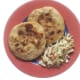 Lucky foods of Texas include cole slaw (for the cabbage). Here you see it with corn cakes.