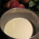 Combine the sugar, flour, and milk.