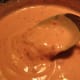 This is what the egg custard looks like before it is strained.