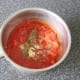 Preparing the homemade pizza sauce