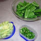 Clean the jalapeños and separate them into ribs and seeds, stem ends, and greens. Save the greens for use in another recipe.