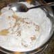 3. Dump the liquid into the flour and salt and stir just to blend