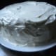 The frosted Italian Cream Cake.
