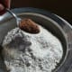 flour, baking powder, and a rounded teaspoon of cinnamon