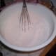 Sifted flour and sugar.