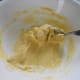 Here all 6 tablespoons of flour have been added and the mixture is sticky, as it should be.
