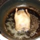 Browning the partridge in butter