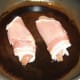 Partridge breasts are briefly fried before baking