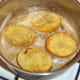 Golden potatoes ready for chicken stock