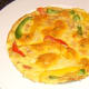 Duck egg frittata is plated