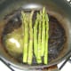 Sauteeing asparagus spears